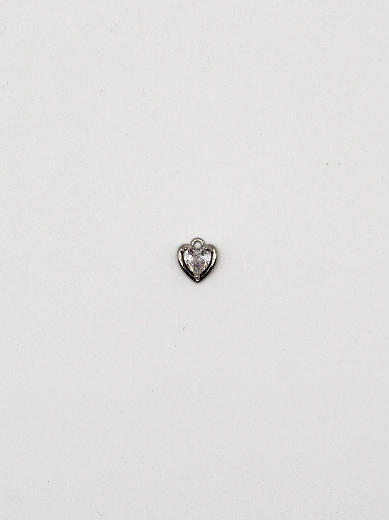 CHARM HERZ ZIRKONIA STEIN EDELSTAHL