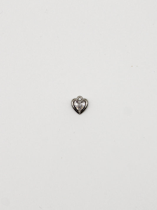 CHARM HERZ ZIRKONIA STEIN EDELSTAHL