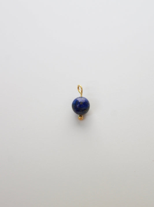 LAPISLAZULI PERLENANHÄNGER EDELSTAHL 18K VERGOLDET