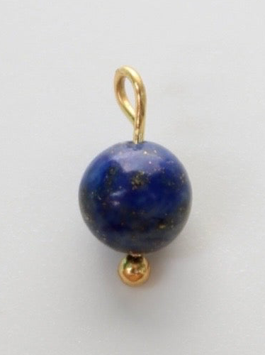 LAPISLAZULI PERLENANHÄNGER EDELSTAHL 18K VERGOLDET