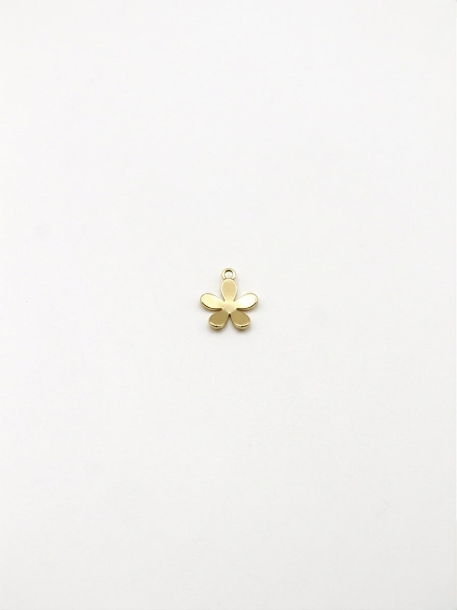 CHARM BLUME EDELSTAHL VERGOLDET