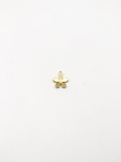 CHARM BLUME EDELSTAHL VERGOLDET