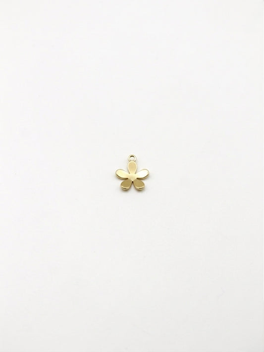 CHARM BLUME EDELSTAHL VERGOLDET