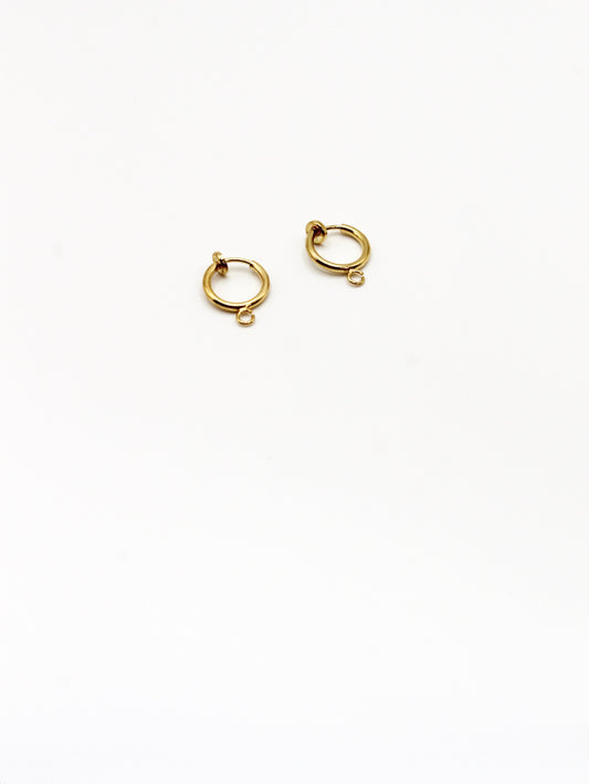 CLIP CREOLE 10MM EDELSTAHL VERGOLDET