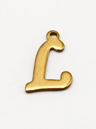 CHARM BUCHSTABE EDELSTAHL VERGOLDET