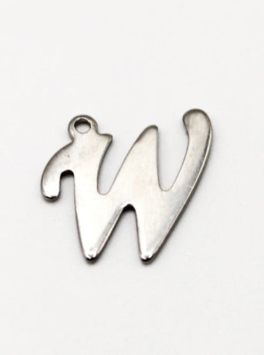 CHARM BUCHSTABE EDELSTAHL