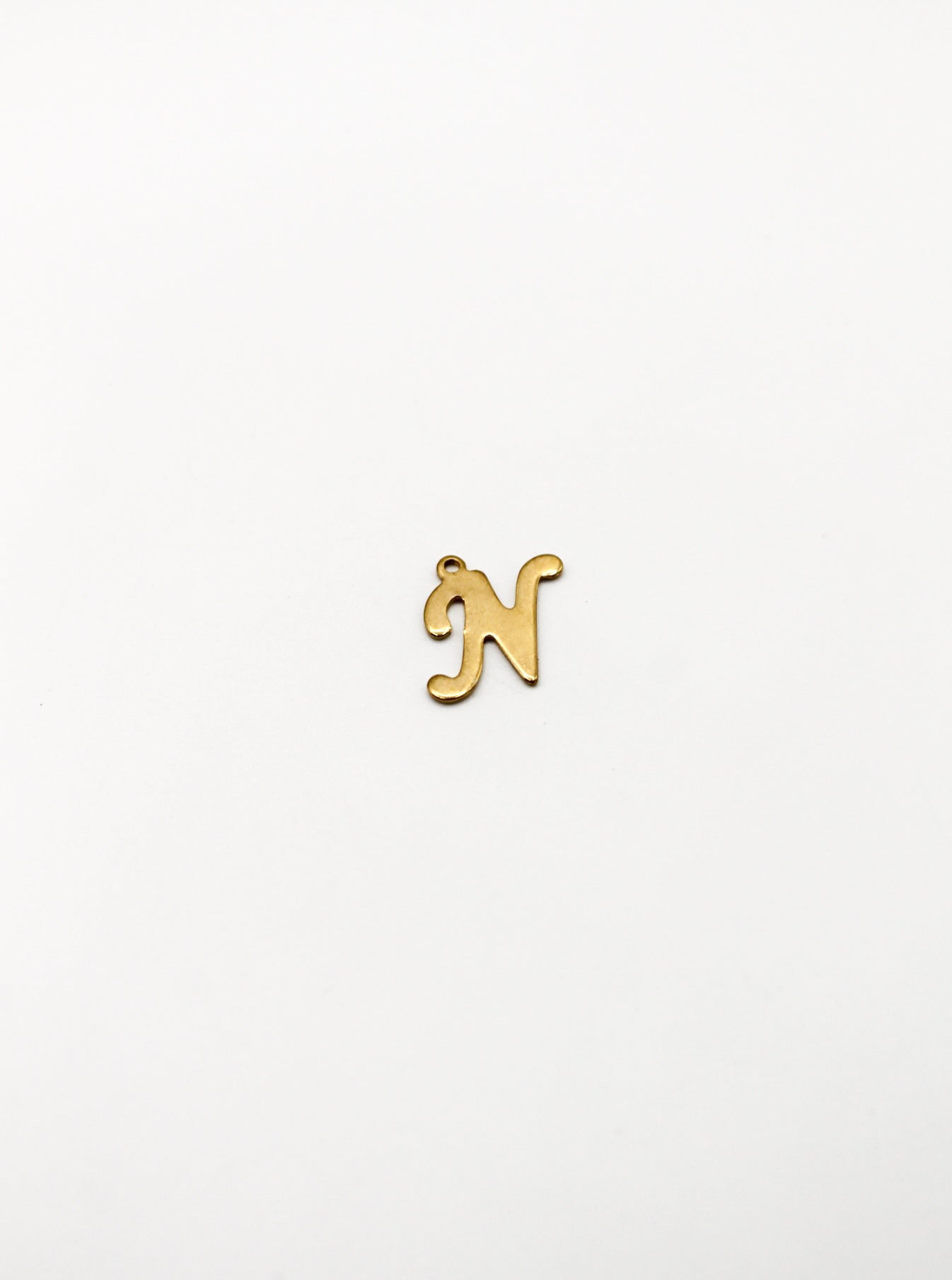CHARM BUCHSTABE EDELSTAHL VERGOLDET